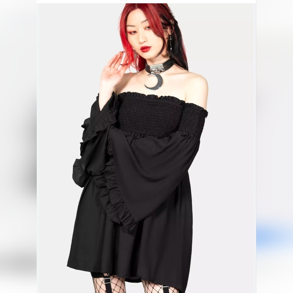 Current Mood Bottomless Pit Flare Sleeve Mini Dress
